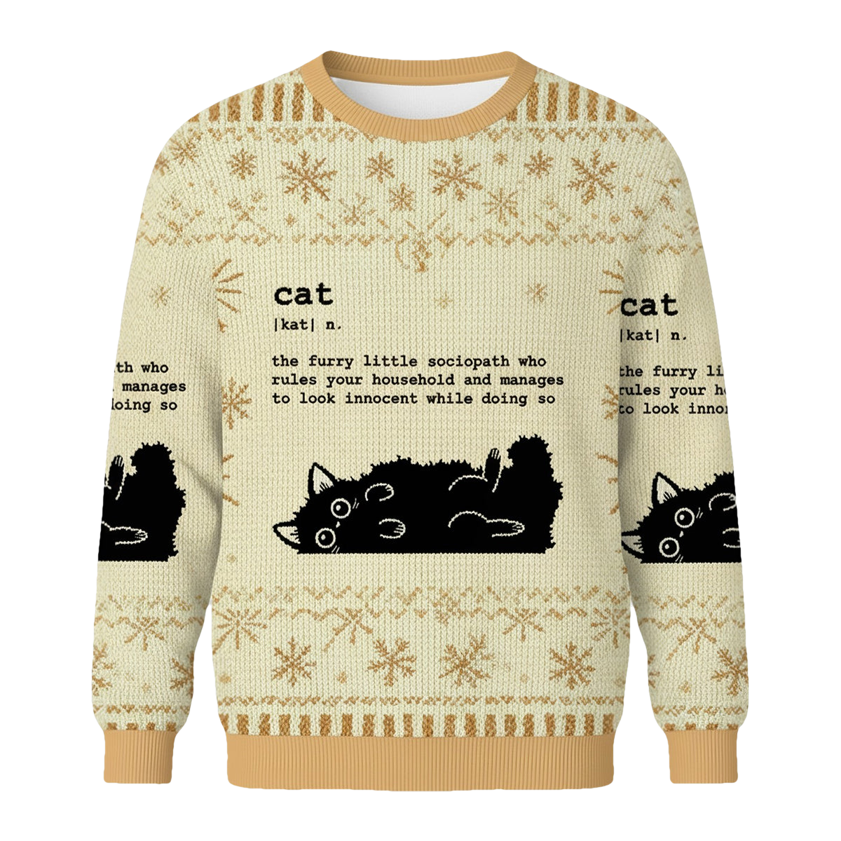 Definition Of Cat Funny Christmas Ugly Sweater - Moonbestprint
