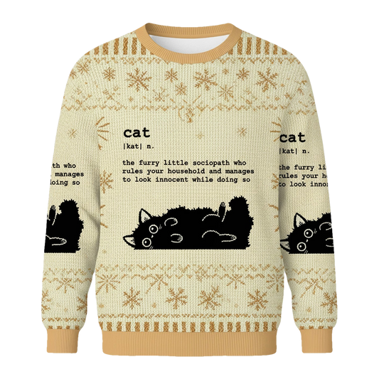 Definition Of Cat Funny Christmas Ugly Sweater - Moonbestprint