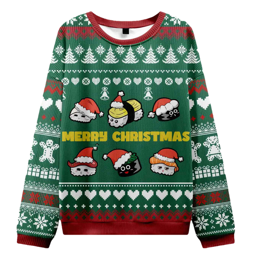 Cute Sushi Cat Ugly Christmas Sweater - Moonbestprint