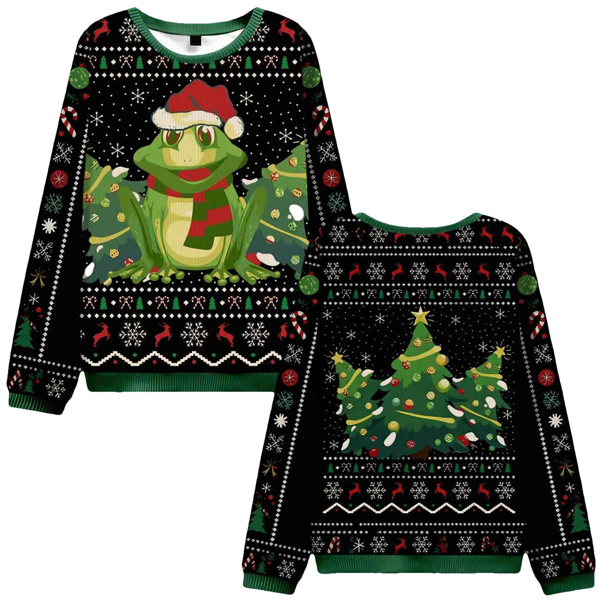Christmas Frog Ugly Sweater - Moonbestprint