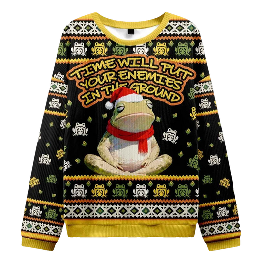 Christmas Frogs Drive Away Humans Christmas Ugly Sweater - Moonbestprint