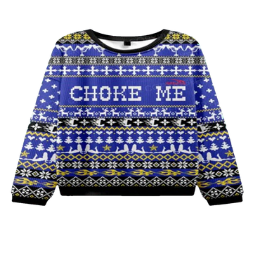 Choke Me Y2K Ugly Christmas Sweater - Moonbestprint