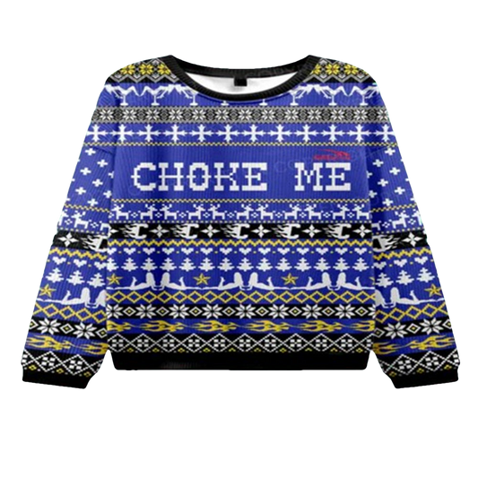 Choke Me Y2K Ugly Christmas Sweater - Moonbestprint