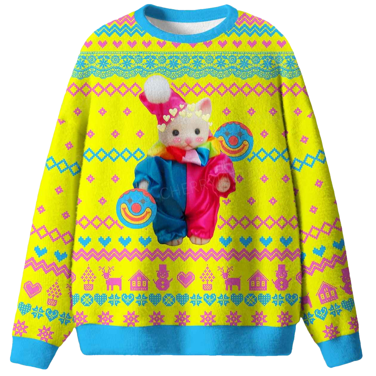 Chat Clown Ugly Christmas Sweater - Moonbestprint