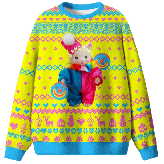 Chat Clown Ugly Christmas Sweater - Moonbestprint