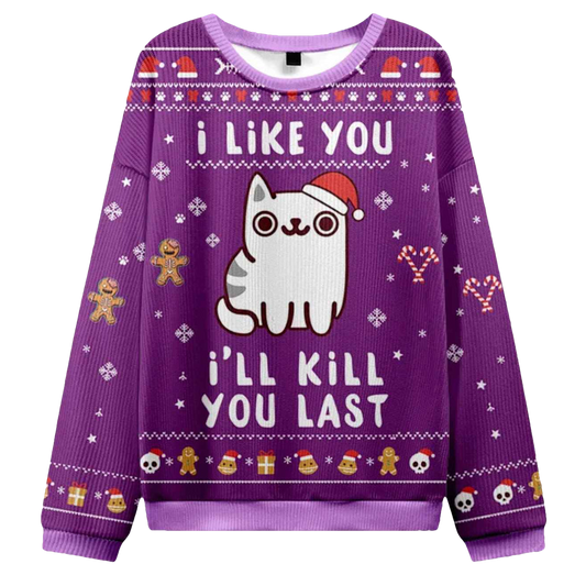 Cats And Humans Have A Love-hate Relationship Christmas Ugly Sweater - Moonbestprint