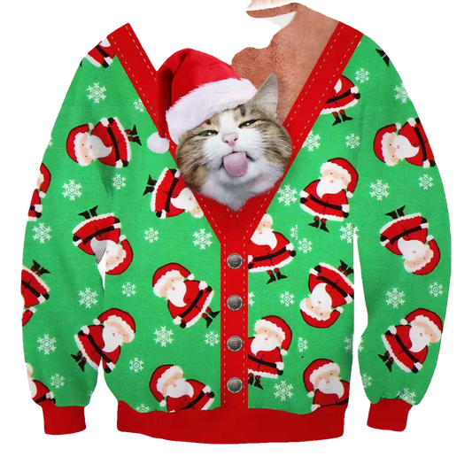 Cat Meme Christmas Ugly Sweater - Moonbestprint