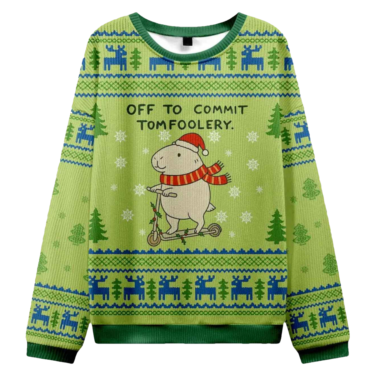 Capybara Is Ready To Do Something Bad Ugly Sweater - Moonbestprint