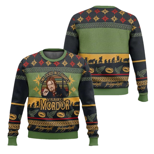 Boromir Simply Walk Into Mordor The Lord Of The Rings Ugly Christmas Sweater - Moonbestprint