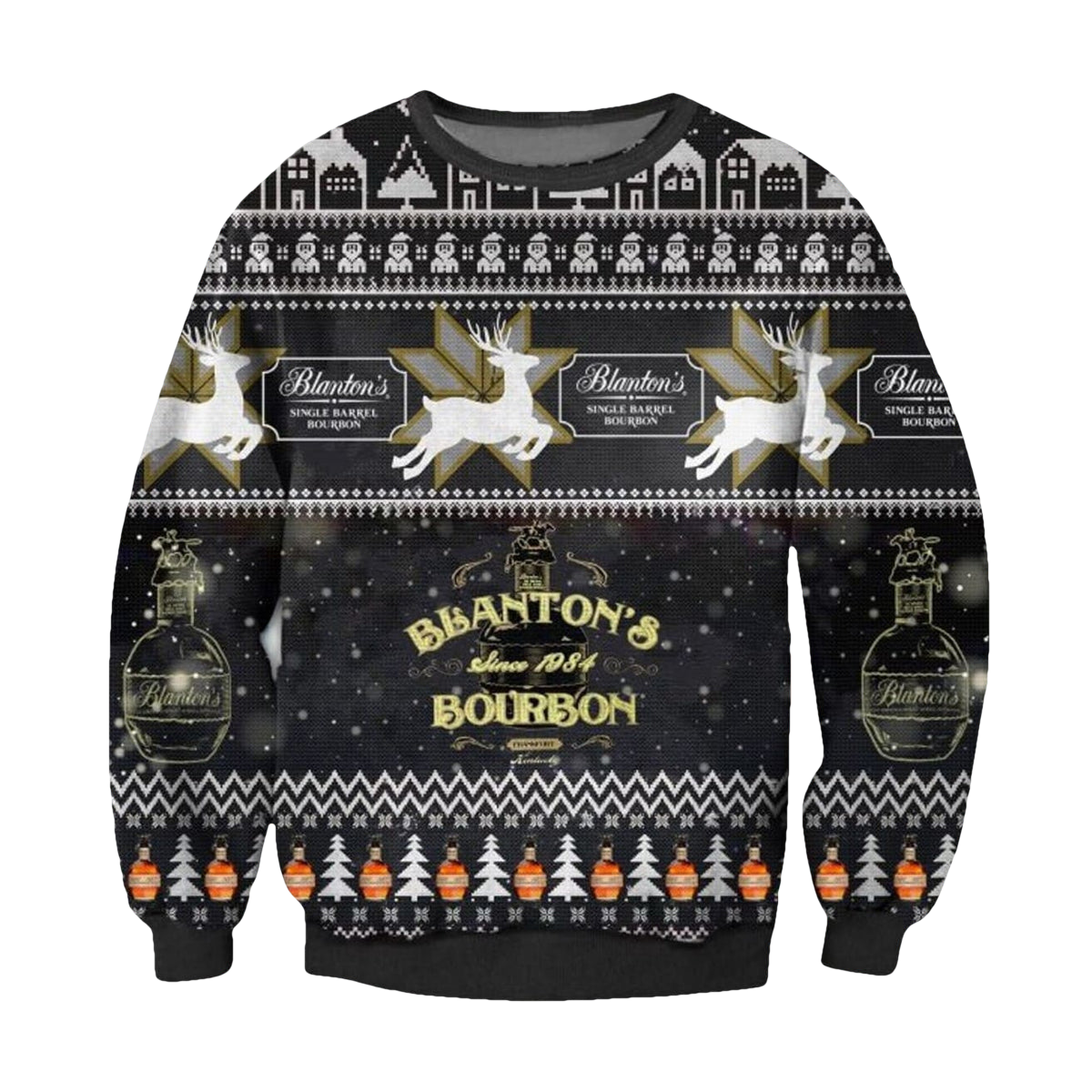 Blanton's Bourbon Ugly Christmas Sweater - Moonbestprint