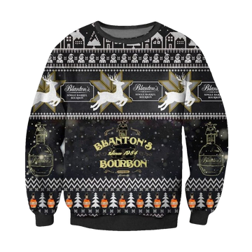 Blanton's Bourbon Ugly Christmas Sweater - Moonbestprint