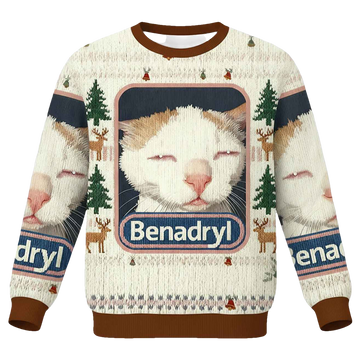 Benadryl Cat Meme Ugly Sweater - Moonbestprint