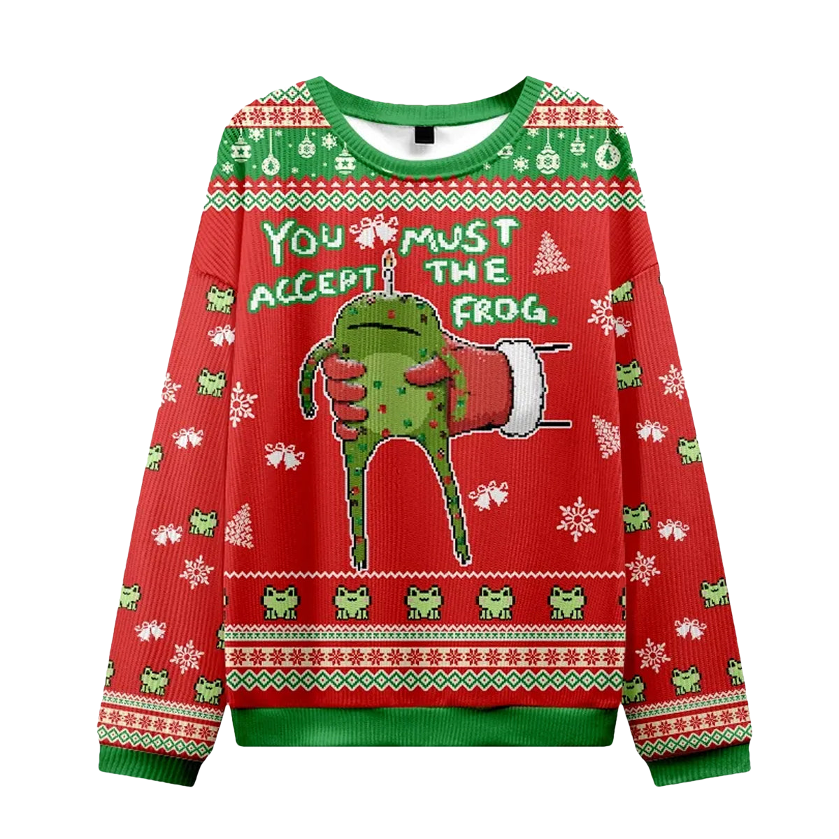 Accept Japanese Frog Christmas Ugly Sweater - Moonbestprint