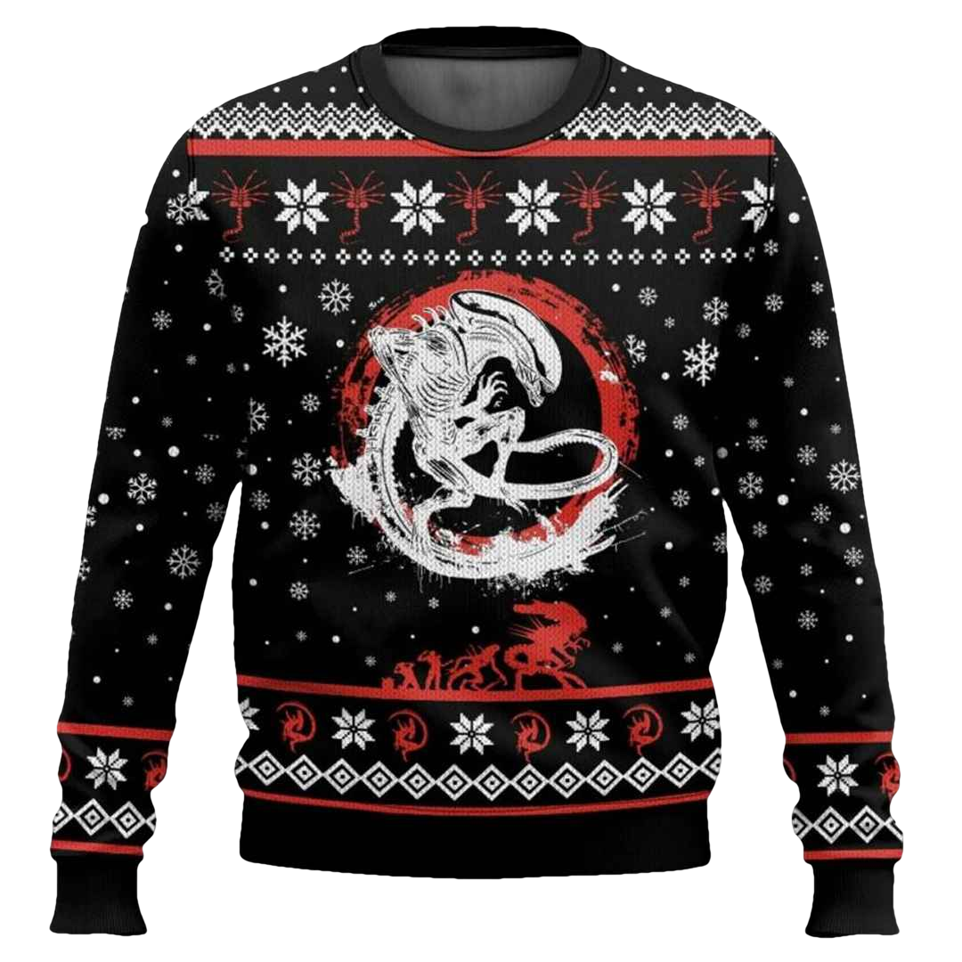 Xenomorph Alien Ugly Christmas Sweater - Moonbestprint