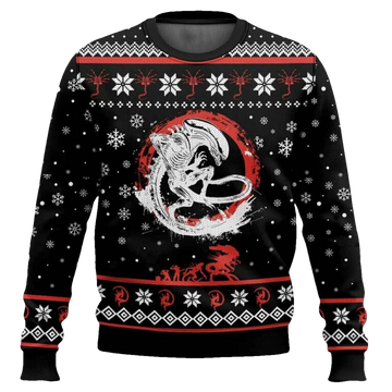 Xenomorph Alien Ugly Christmas Sweater - Moonbestprint