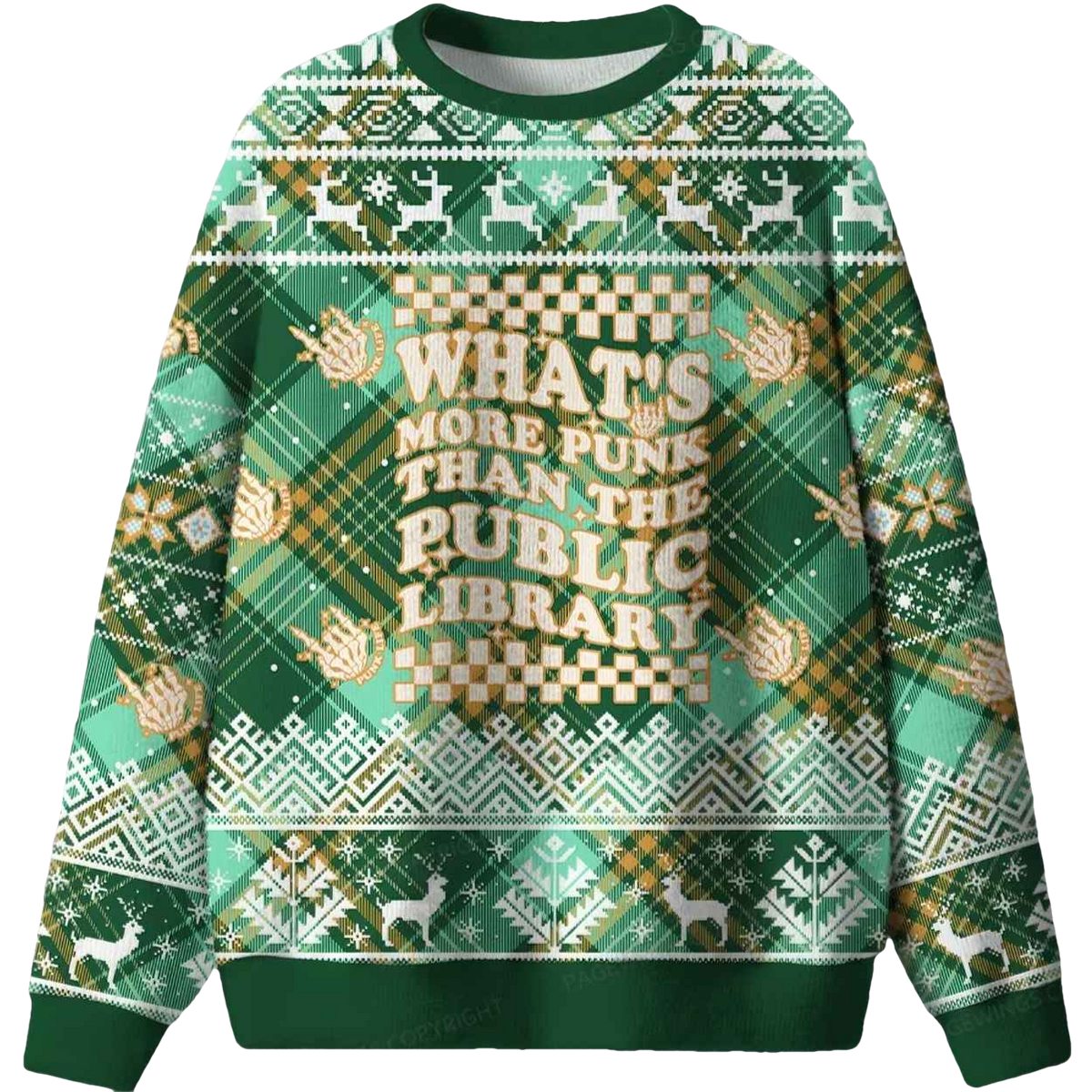 What’s More Punk Than The Public Library Ugly Christmas Sweater - Moonbestprint