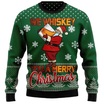 We Whiskey You A Merry Ugly Christmas Sweater - Moonbestprint