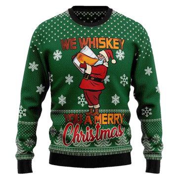 We Whiskey You A Merry Christmas Ugly Christmas Sweater - Moonbestprint