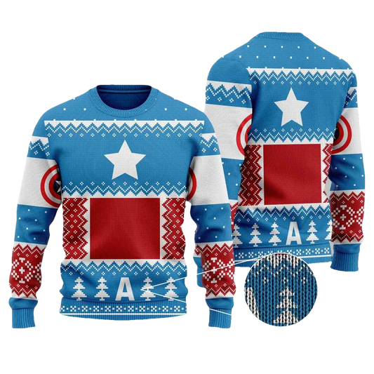 US Superhero Ugly Christmas Sweater - Moonbestprint