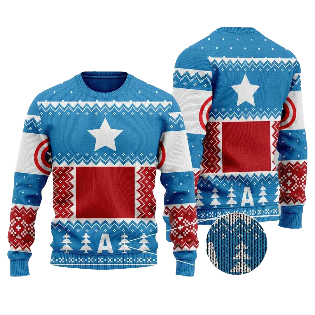 US Superhero Ugly Christmas Sweater - Moonbestprint