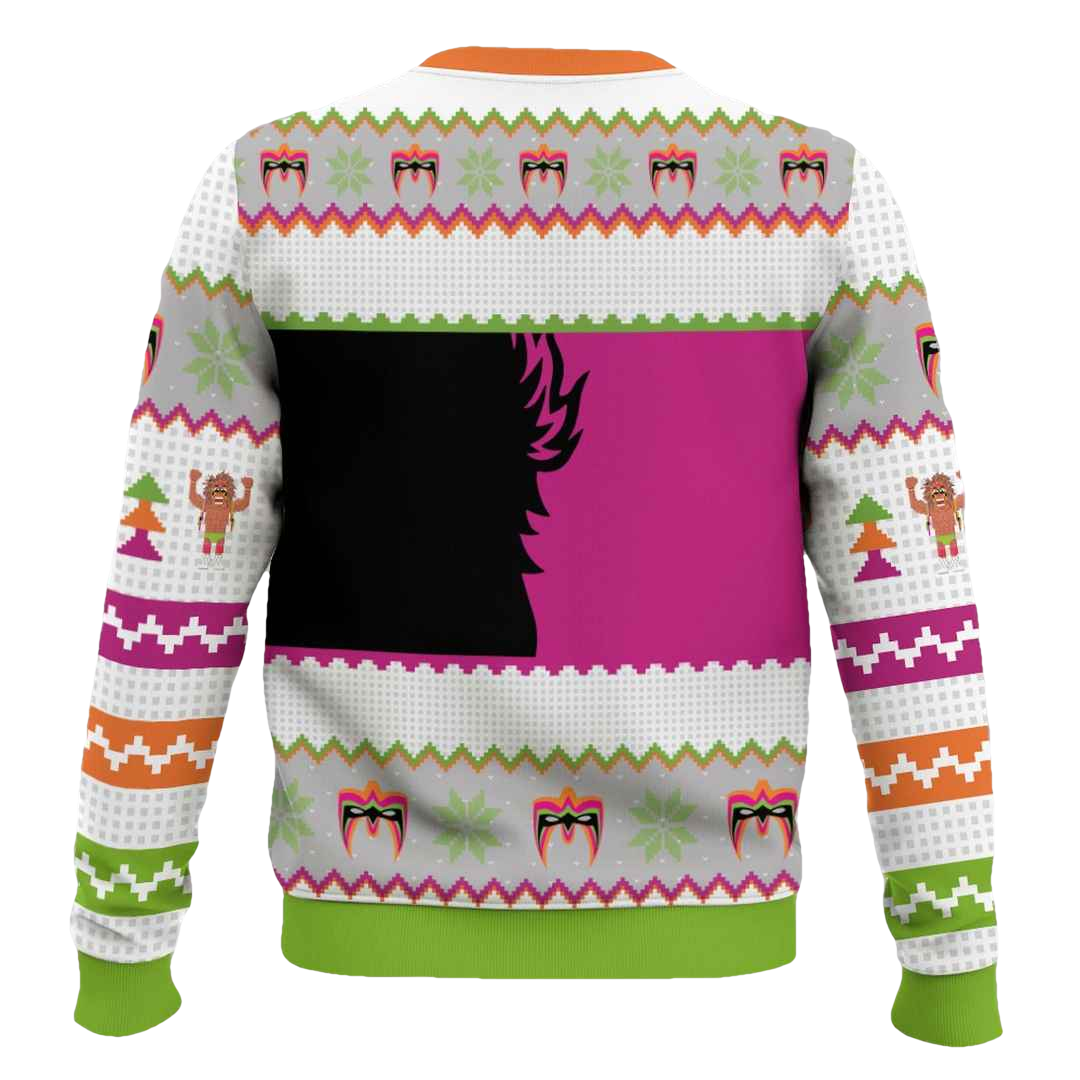Ultimate Warrior Christmas Pro Wrestling Ugly Christmas Sweater - Moonbestprint