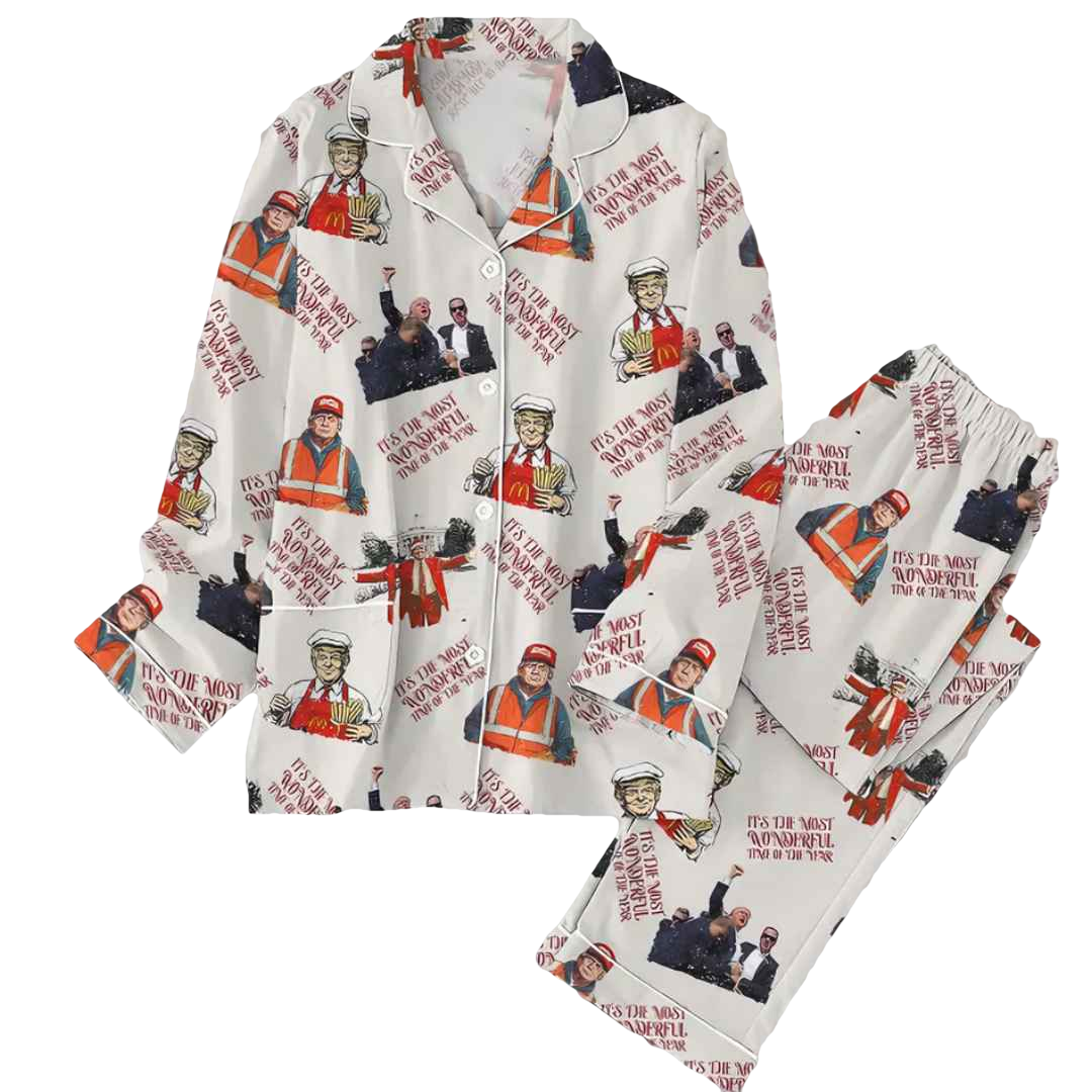 Trump McDonald Christmas Pajama Set - Moonbestprint