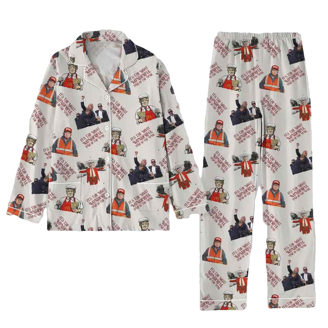 Trump McDonald Christmas Pajama Set - Moonbestprint