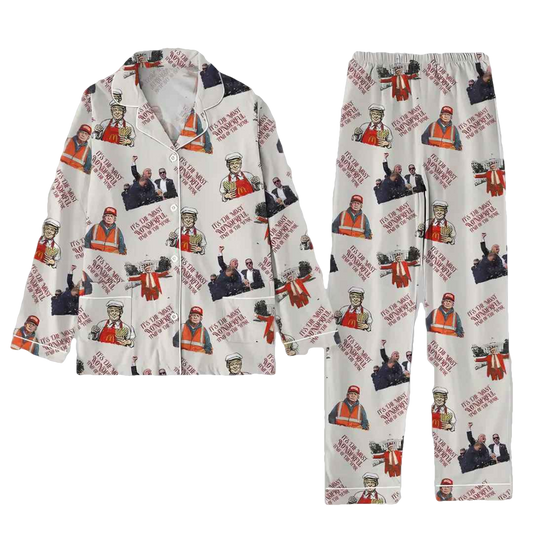Trump McDonald Christmas Pajama Set - Moonbestprint