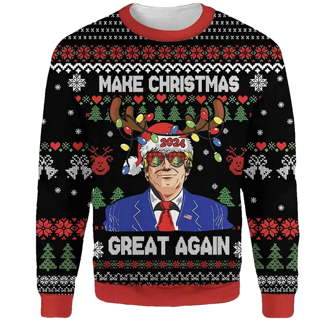 Trump Make Christmas Great Again Ugly Christmas Sweater - Moonbestprint