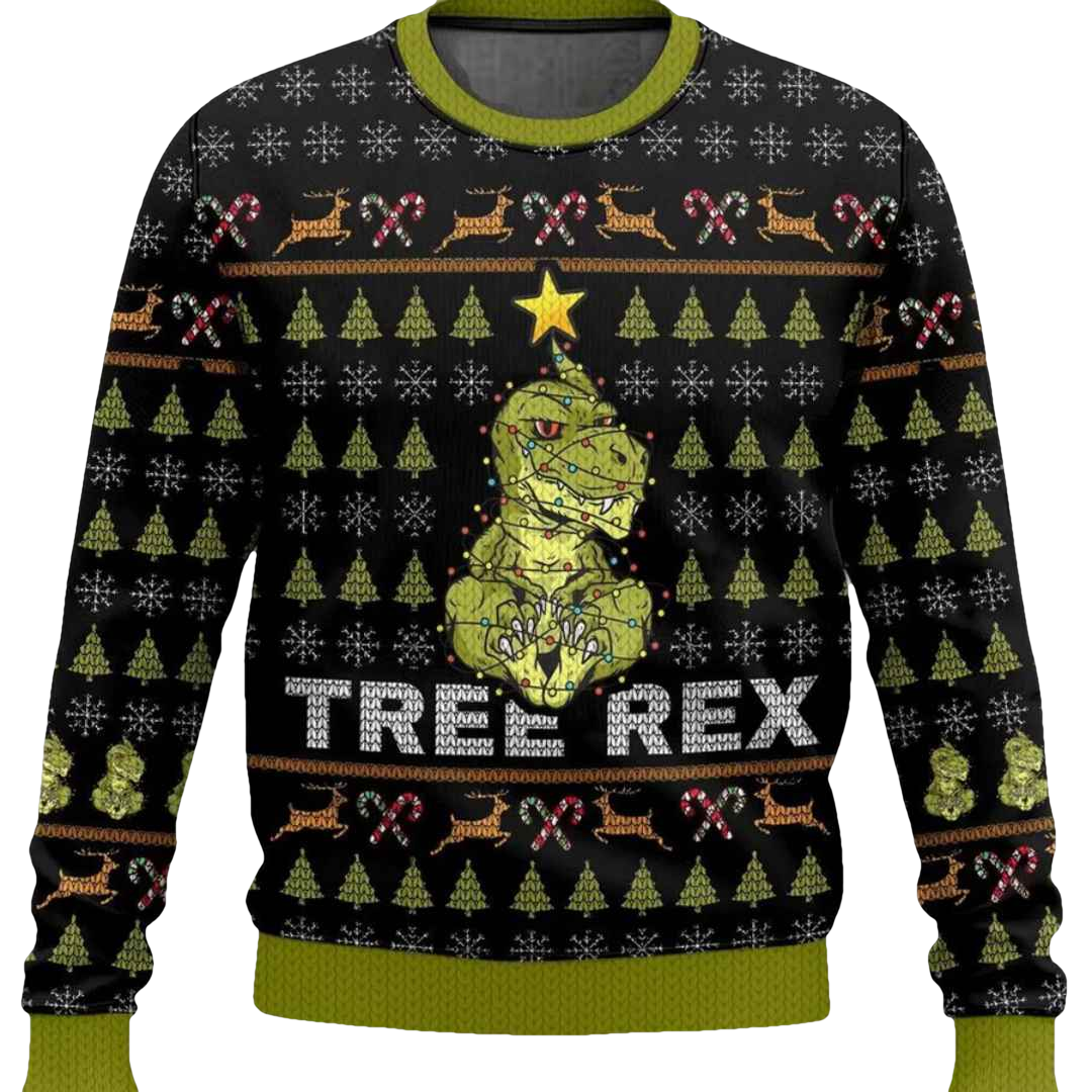 Tree Rex Ugly Christmas Sweater - Moonbestprint