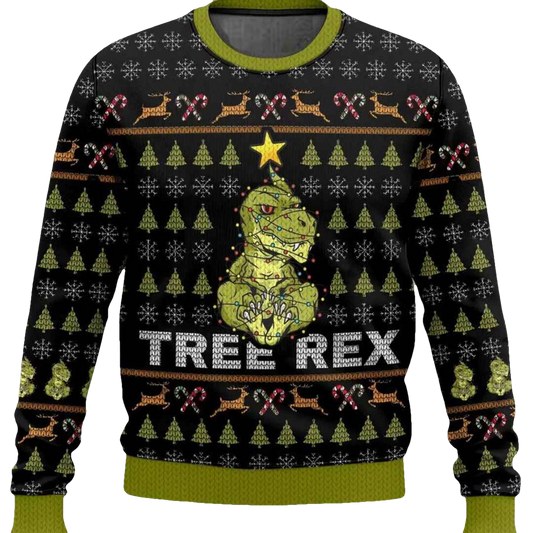 Tree Rex Ugly Christmas Sweater - Moonbestprint