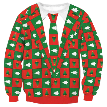 Tree Suit Ugly Christmas Sweater - Moonbestprint
