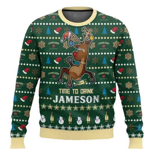 Time To Drink Jameson Ugly Christmas Sweater - Moonbestprint