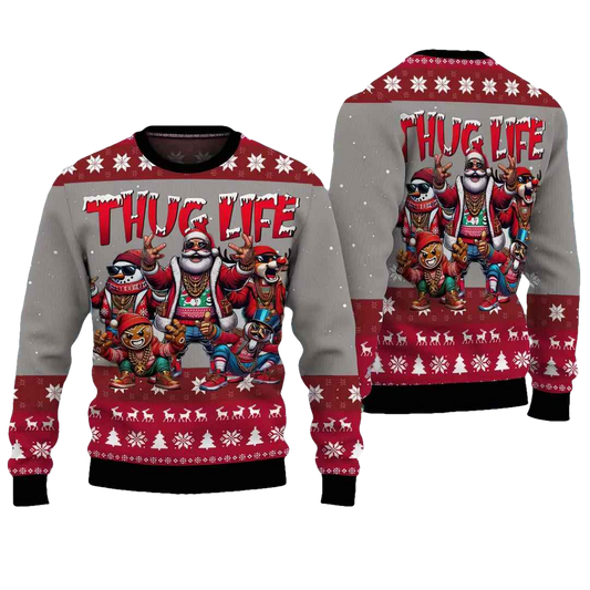 THUGLIFE Ugly Christmas Sweater - Moonbestprint