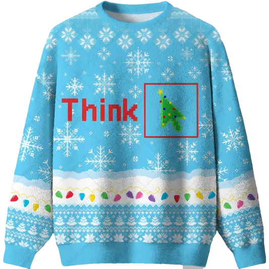 Think Ugly Christmas Sweater - Moonbestprint