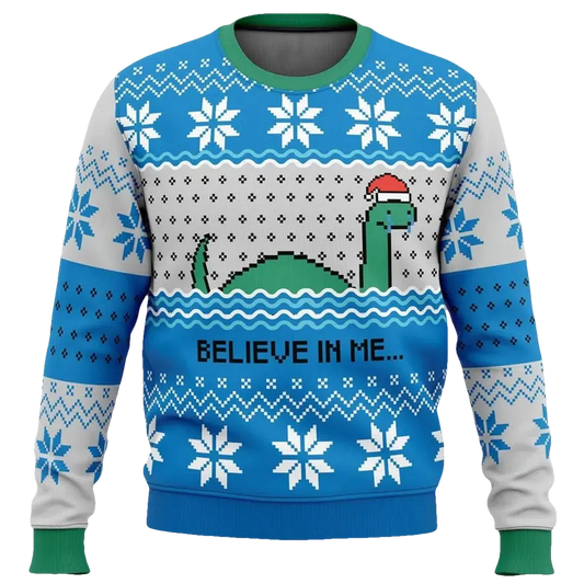 The Loch Ness Monster Believe In Me Nessie Ugly Christmas Sweater - Moonbestprint