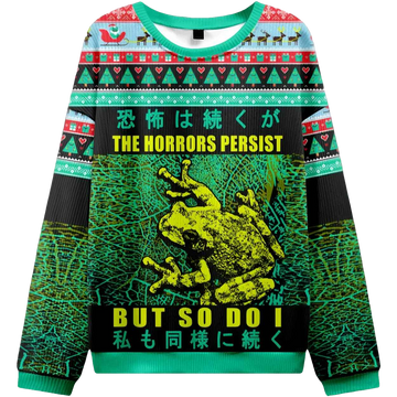 The Horrors Persist Frog Christmas Ugly Sweater - Moonbestprint