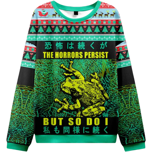 The Horrors Persist Frog Christmas Ugly Sweater - Moonbestprint