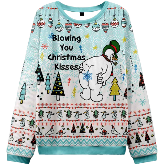 The Cheeky Christmas Snowman Christmas Ugly Sweater - Moonbestprint