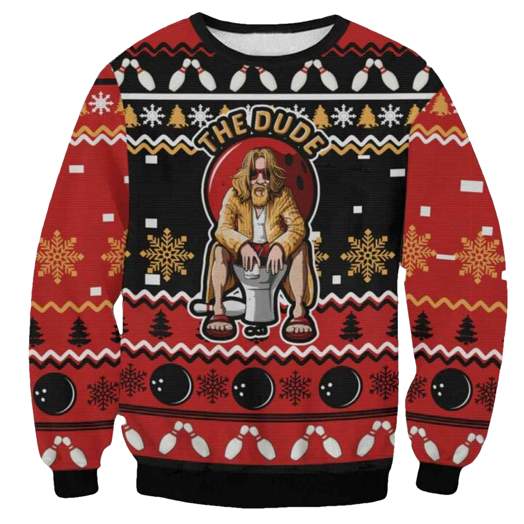 The Big Lebowski Dude Ugly Christmas Sweater - Moonbestprint