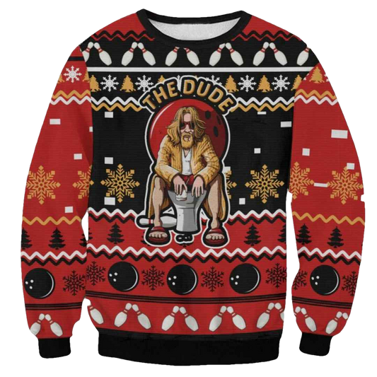 The Big Lebowski Dude Ugly Christmas Sweater - Moonbestprint