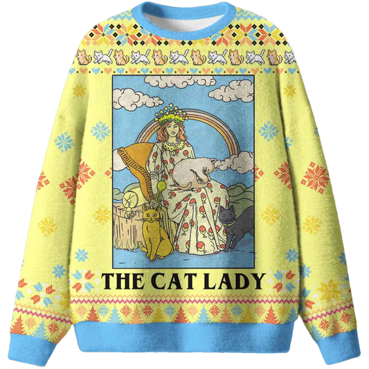 The Cat Lady Ugly Christmas Sweater - Moonbestprint