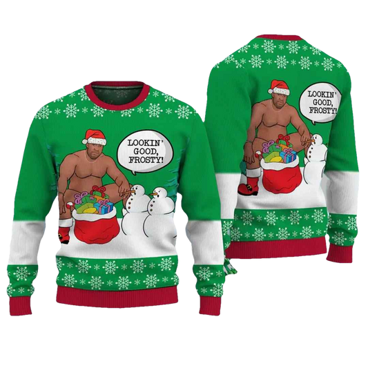 Surprising Frosty Barry Wood Ugly Christmas Sweater - Moonbestprint