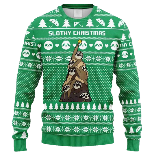 Sloth Tree Ugly Christmas Sweater - Moonbestprint