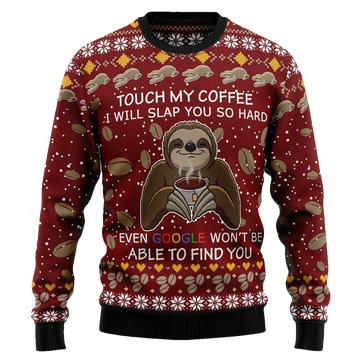 Sloth Coffee Ugly Christmas Sweater - Moonbestprint