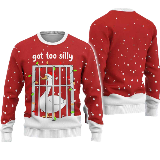 Silly Goose Christmas Ugly Christmas Sweater - Moonbestprint