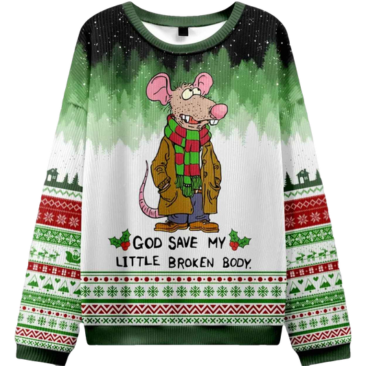 Save My Little Broken Body Christmas Ugly Sweater - Moonbestprint