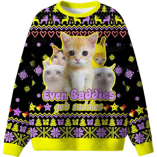 Saddies Five Cats Ugly Christmas Sweater - Moonbestprint