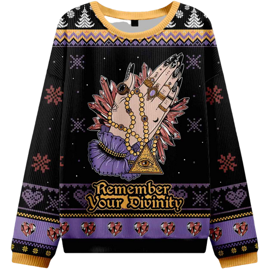 Remember Your Divinity Ugly Christmas Sweater - Moonbestprint