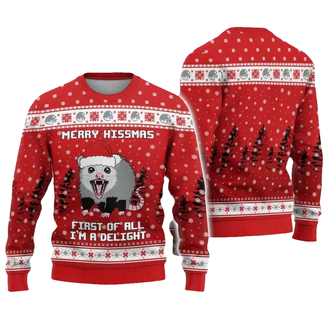 Possum Opossum Ugly Christmas Sweater - Moonbestprint